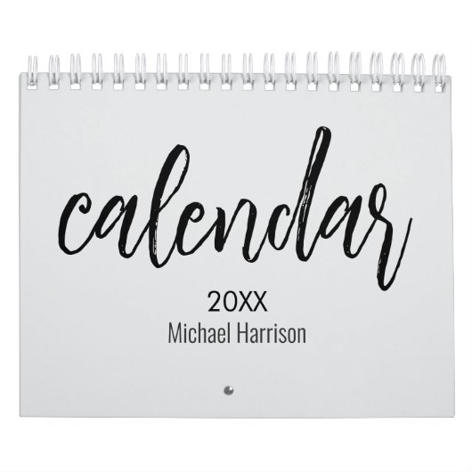 Eleganter minimalistischer Kalender 2026 – hellgra (Titelbild)