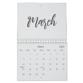 Eleganter minimalistischer Kalender 2026 – hellgra (Mär 2027)