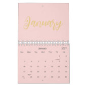 Eleganter minimalistischer Kalender 2026 – Rosé & (Jan 2027)