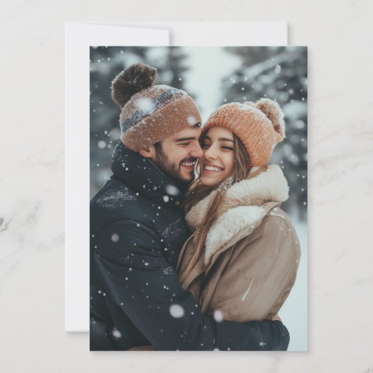 Eleganter Minimalistischer Kalender Save the Date (Rückseite)