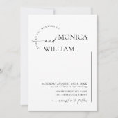 Eleganter Minimalistischer Kalligrafie-QR-Code Einladung (Vorderseite)