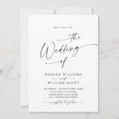 Eleganter Minimalistischer Kalligrafie-QR-Code Einladung (Vorderseite)