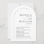 Eleganter Minimalistischer Kalligrafie-QR-Code Einladung (Vorderseite)