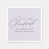 Eleganter Minimalistischer Lavendel Lila Abschluss Serviette (Vorderseite)