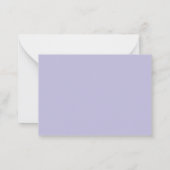 Eleganter Minimalistischer Lavender Two Border Mitteilungskarte (Rückseite)