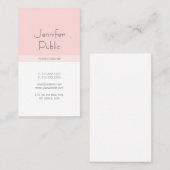 Eleganter Minimalistischer Luxus Rosa Design Trend Visitenkarte (Vorne/Hinten)