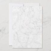 Eleganter Minimalistischer Marmor Weiß Grau Einladung (Rückseite)