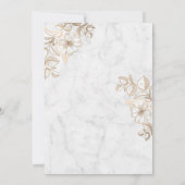 Eleganter Minimalistischer Marmor Weiß Gray M002 Einladung (Rückseite)