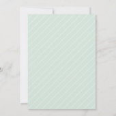Eleganter Minimalistischer Mint Green Foto Abschlu Ankündigung (Rückseite)