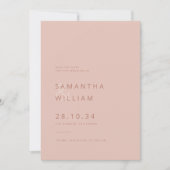 Eleganter minimalistischer Mix und zeitgemäße Hoch Save The Date (Vorderseite)