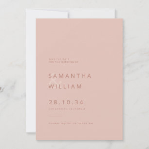 Eleganter minimalistischer Mix und zeitgemäße Hoch Save The Date