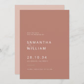 Eleganter minimalistischer Mix und zeitgemäße Hoch Save The Date (Vorne/Hinten)