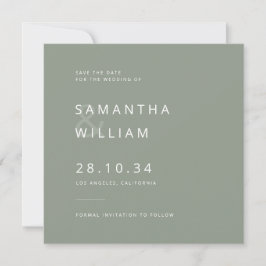 Eleganter minimalistischer Mix und zeitgemäße Hoch Save The Date