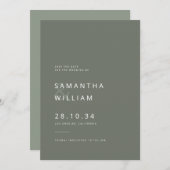 Eleganter minimalistischer Mix und zeitgemäße Hoch Save The Date (Vorne/Hinten)