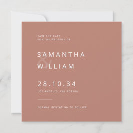 Eleganter minimalistischer Mix und zeitgemäße Hoch Save The Date