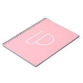 Eleganter minimalistischer moderner Anfangsbuchsta Notizblock (Linke Seite)