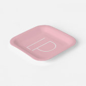 Eleganter minimalistischer moderner Anfangsbuchsta Pappteller (Gewinkelt)