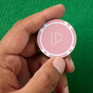 Eleganter minimalistischer moderner Anfangsbuchsta Pokerchips