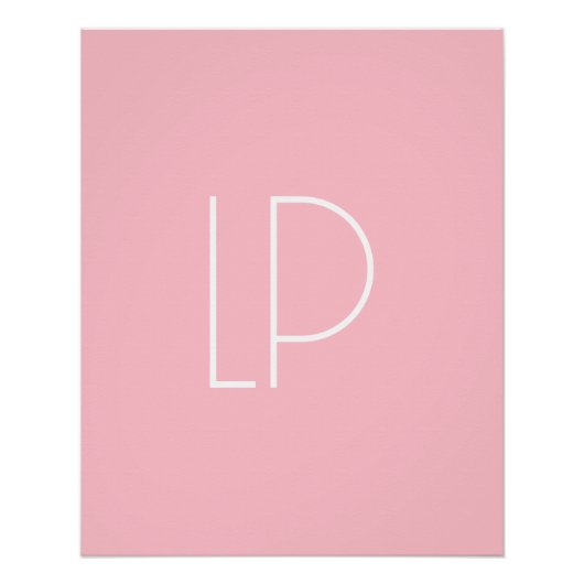 Eleganter minimalistischer moderner Anfangsbuchsta Poster (Vorderseite)