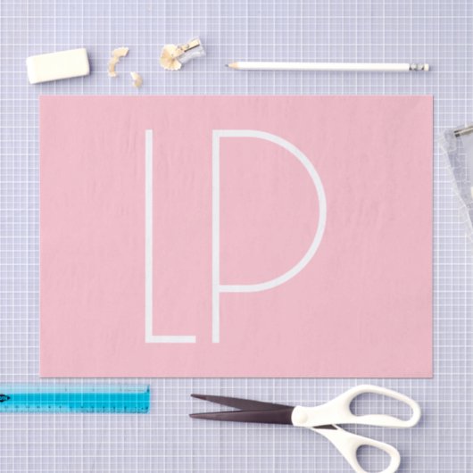 Eleganter minimalistischer moderner Anfangsbuchsta Seidenpapier (Handwerk)