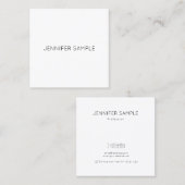 Eleganter Minimalistischer moderner einfacher Quadratische Visitenkarte (Vorne/Hinten)