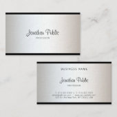 Eleganter Minimalistischer Moderner Schlichter Lux Visitenkarte (Vorne/Hinten)