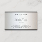 Eleganter Minimalistischer Moderner Schlichter Lux Visitenkarte (Rückseite)