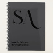 Eleganter Minimalistischer Monogramm-Planer - Pers Planer (Vorderseite)
