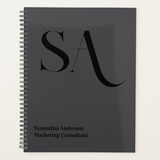 Eleganter Minimalistischer Monogramm-Planer - Pers Planer (Vorderseite)