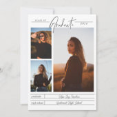 Eleganter Minimalistischer Multi-Foto-Abschluss Einladung (Vorderseite)