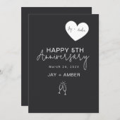 Eleganter minimalistischer Naivstil Einladung (Vorne/Hinten)