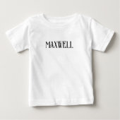Eleganter Minimalistischer Name Baby T-shirt (Vorderseite)