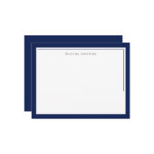 Eleganter Minimalistischer Name der "Blue Two Bord Mitteilungskarte (Vorderseite/Rückseite Beispiel)