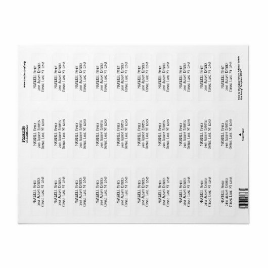 Eleganter Minimalistischer Name der schwarzen Typo (Vorne)