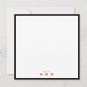 Eleganter Minimalistischer Name des Korallenschrei Mitteilungskarte (Rückseite)