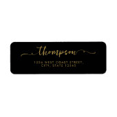 Eleganter Minimalistischer Name des Schwarzen Gold (Vorne)