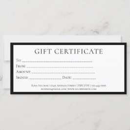 Eleganter Minimalistischer Name in Schwarz und Wei