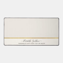 Eleganter Minimalistischer Off White Taupe Gold Na