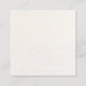 Eleganter Minimalistischer Personalisierter Linen  Begleitkarte (Rückseite)