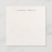 Eleganter Minimalistischer Personalisierter Linen Begleitkarte (Vorderseite)