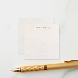 Eleganter Minimalistischer Personalisierter Linen  Begleitkarte