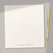 Eleganter Minimalistischer Personalisierter Linen 