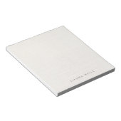 Eleganter Minimalistischer Personalisierter Linen  Notizblock (angewinkelt)