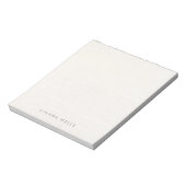 Eleganter Minimalistischer Personalisierter Linen  Notizblock (Rotiert)