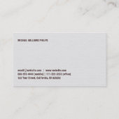 ELEGANTER MINIMALISTISCHER PROFESSIONELLER VISITENKARTE (Rückseite)