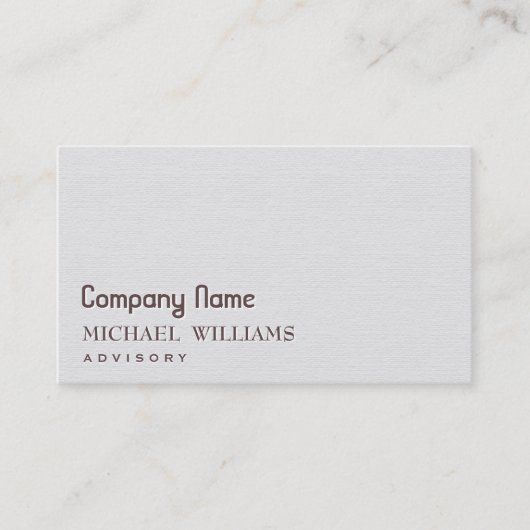 ELEGANTER MINIMALISTISCHER PROFESSIONELLER VISITENKARTE (Vorderseite)