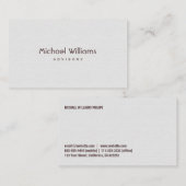 ELEGANTER MINIMALISTISCHER PROFESSIONELLER VISITENKARTE (Vorne/Hinten)