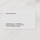 ELEGANTER MINIMALISTISCHER PROFESSIONELLER VISITENKARTE (Rückseite)