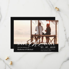 Eleganter Minimalistischer QR-Code eines Fotos Save The Date