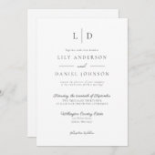 Eleganter Minimalistischer QR-Code Einladung (Vorne/Hinten)